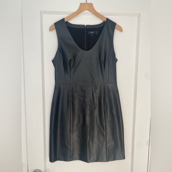 Theory Sculpt U faux leather dress - Picture 2 of 7